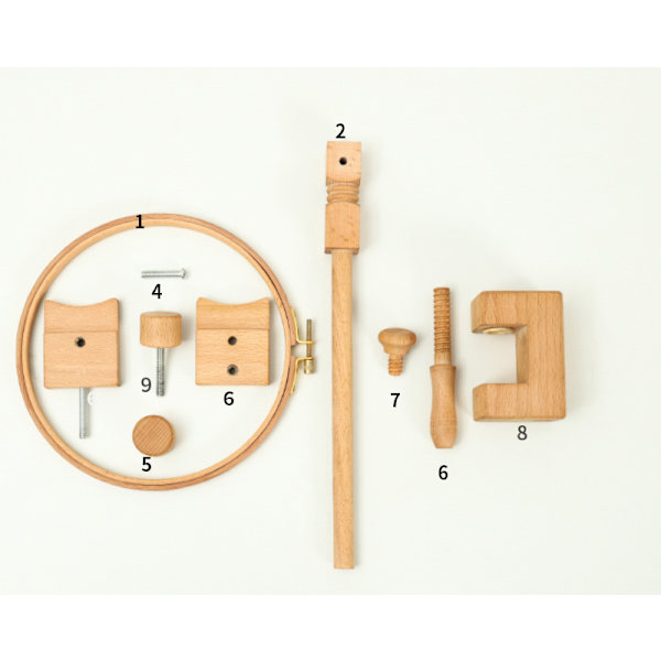 Bøk bord broderiramme broderiramme tre broderiverktøy skrivebord innebygd broderiramme (1 stk)