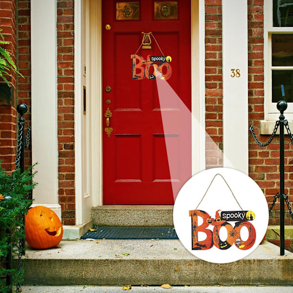 Halloween-koristeet, Halloween-puinen riippuva kyltti Kurpitsa-keskipisteet Boo-koriste juhliin ja illalliseen BOO