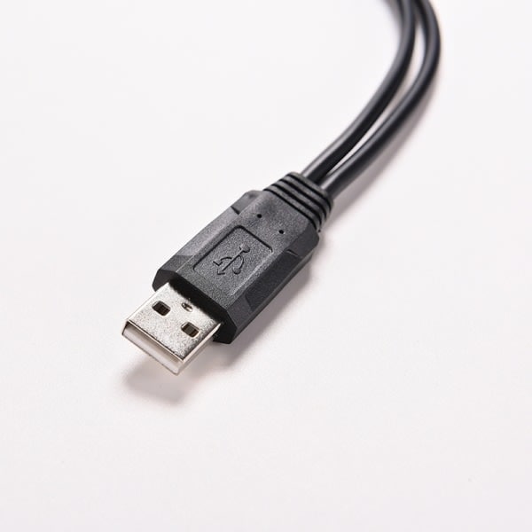 USB 2.0 A Han til 2 Dobbelt USB Hun Jack Y Splitter Hub Strøm C Sort 1. Sort 1 stk