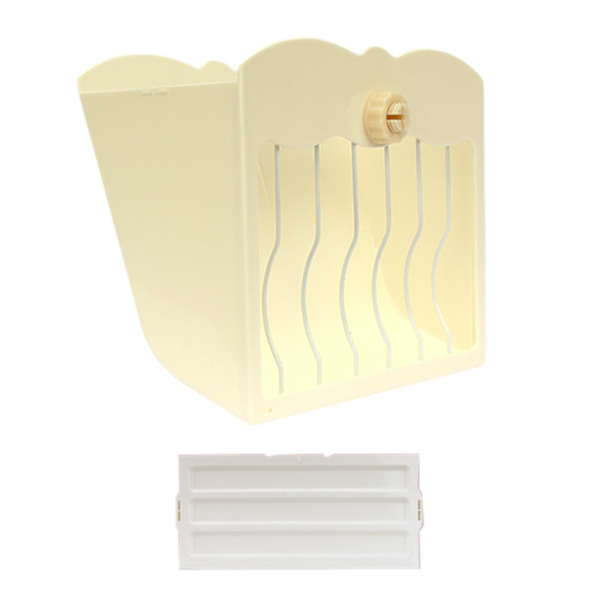 Kanin Hø Foderautomat Foder Krybbe Græsholder Hø Dispenser Kanin Hø Krybbe Blå White 21cmx25cmx13cm