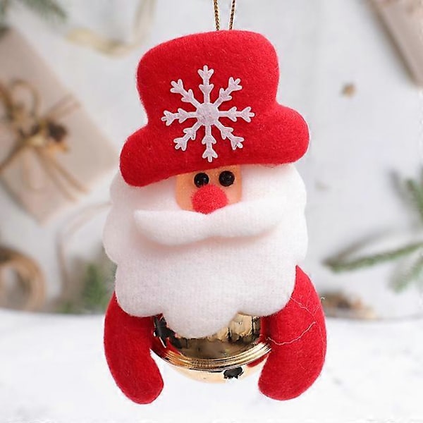 12/1 stk. Juleplysjdukke Ornamenter Julenissen Snømann Juletre Hengende Anheng Hjem Jul Nyttår Festdekorasjoner Gaver 08-E(11x7cm)