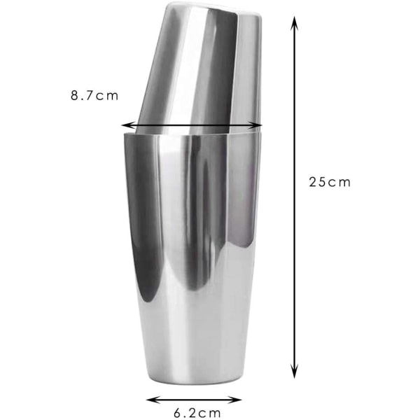 Cocktail Shaker, Rustfri Stål Boston Shaker