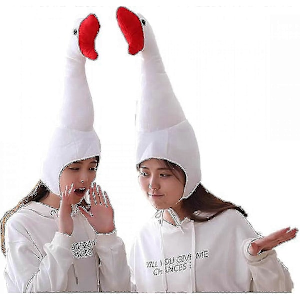 Gås Hat Kostume Hvid Cosplay Halloween Påske Julefest Fødselsdagsgave