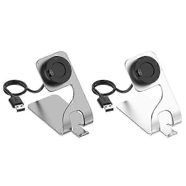 For Garmin Approach S62 Roterbar Magnetisk Metall Ladebase Silver