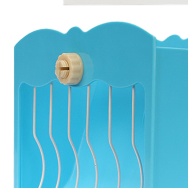 Kanin Hø Foderautomat Foder Krybbe Græsholder Hø Dispenser Kanin Hø Krybbe Blå Blue 21cmx25cmx13cm