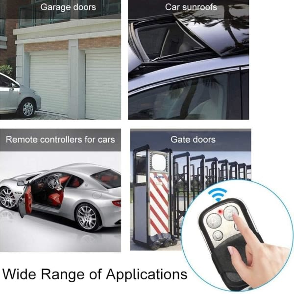 5 st universella dörröppnare Fob 433mhz Nyckel dörrersättning