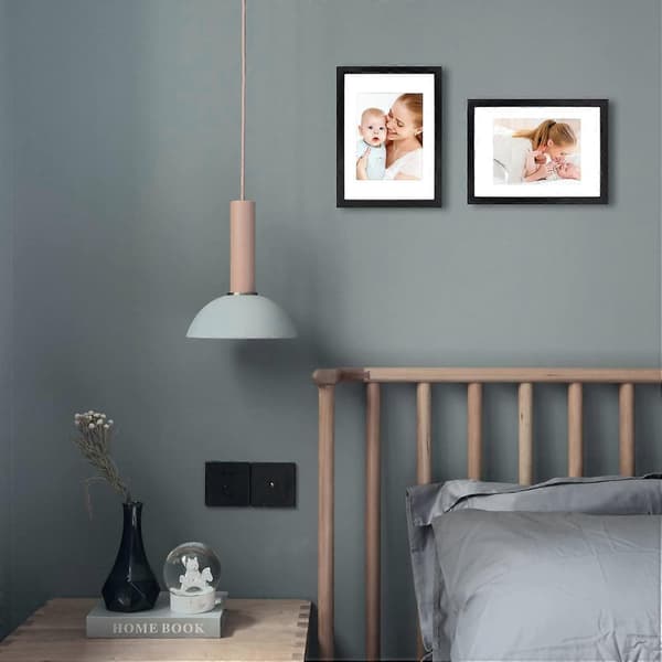 A4 Rammer Sort - A4 Billedrammer i Træ, A4 Plakatramme med Plexiglas til Bordplade og Vægmontering