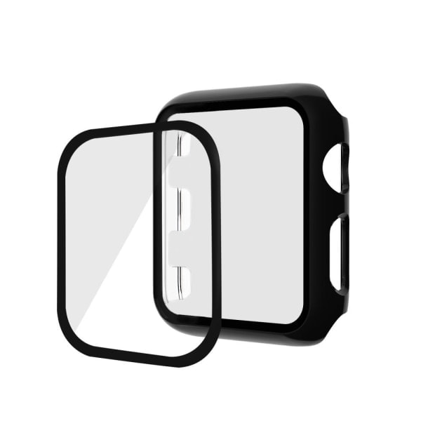 Hærdet Glas Skærmbeskytter Apple Watch 40 mm - Glossy Black Sort Sort