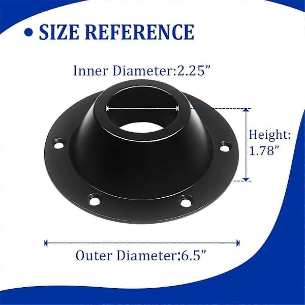 2-pak RV Bordfod, RV Sokkel Bordfod Flange, Bordben Base Mount Flush, Bord Gulvmontering