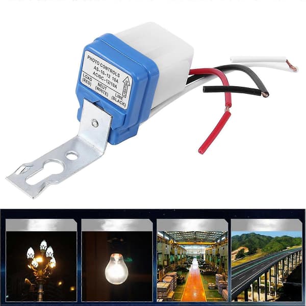 Sensor switch AC DC 12V gatubelysning automatisk kontroll ljus dag och natt detekteringskontroll -Yx
