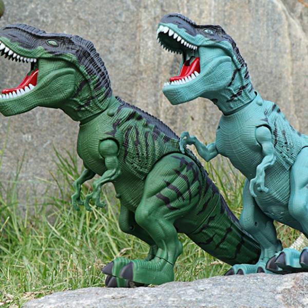 Tyrannosaurus T-rex Gående Realistiska Ljud Batteridriven Dinosaurie Leksak Hög Kvalitet TAO blue