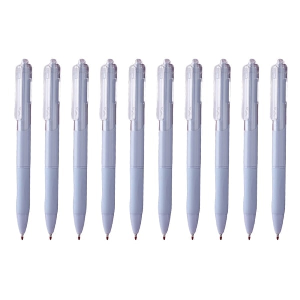 10-pak indtrækkelig neutral pen 0,5 mm sort blæk gel pen hurtigtørrende signaturpen kontor skoleartikler Blue