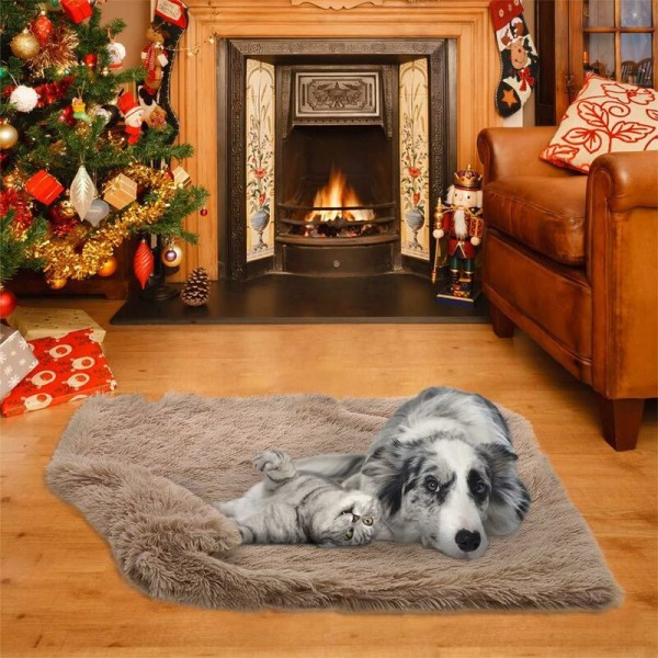 Premium Fleece Dyrepledd, Hundesett Kattepledd Kast, Vaskbar Dobbeltlags Sovematte for Hundebed, Sofa, Sofa, Bil L: 100*75cm Fruktgrønn 100*75cm