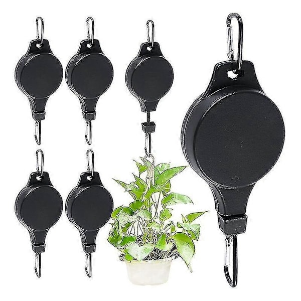 Växthiss med Hjul Justerbar Höjd för Hängande Svart 1st Black 1pcs