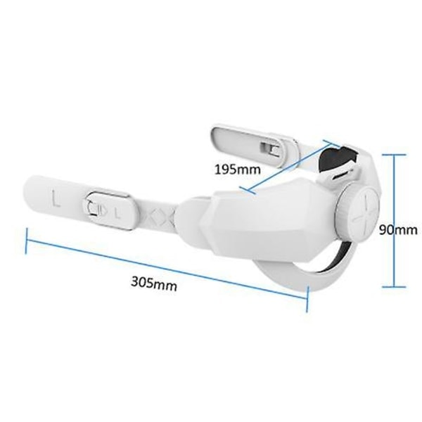 Elite hodebånd - kompatibelt med Oculus Quest 2-tilbehør, justerbart, reduserer hodetrykk, komfortabel VR-spilling