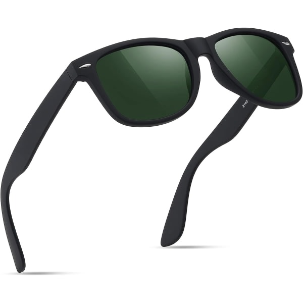 Solglasögon Herr Polariserade Solglasögon för män och kvinnor, Svarta Retro Solglasögon Körning Fiske UV-skydd