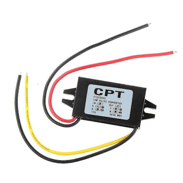 Vanntett DC-DC Konverter 12V Step Down til 5V Bil Strømforsyningsmodul 15W