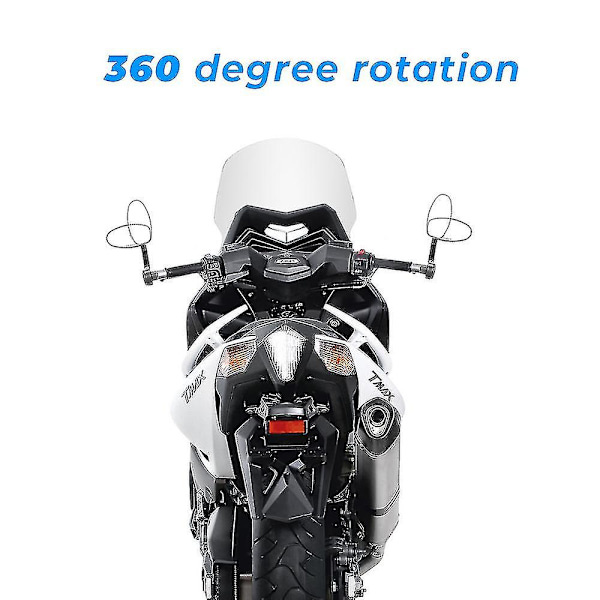 Motorcykelbackspegel CNC-styrstångsspeglar Kompatibel Yamaha Tmax Mt07 Mt09 Mt10 Fz1/fzs1000 Fz6 Xj6 Xsr900 Xsr700 Tmax530