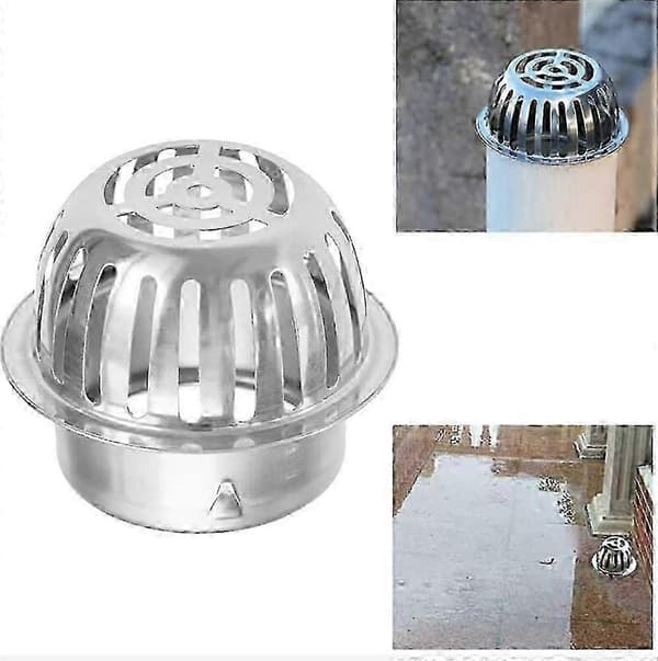 Tagrendebeskyttelse mod blade - tagrendebeskyttelse bladstop bladfanger rustfrit stål nedløbsrørssi 90 mm tagrender bladafskærmning bruges til afløb