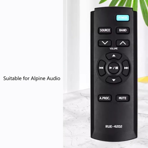 Letvægts fjernbetjening til ALPINE bilafspiller RUE4202 CDXA08 receiver kontrol fuld funktionalitet lang gearkasse