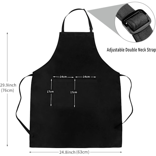 2 Pakka Etuliekaa, Säädettävä Kaula-Etulieka 2 Taskulla Keittiön Ruuanlaitto Etulieka Naisille Miehille Koti Leivontaan Puutarhanhoitoon BBQ Käsityöläisille Ravintolaan Black/Claret