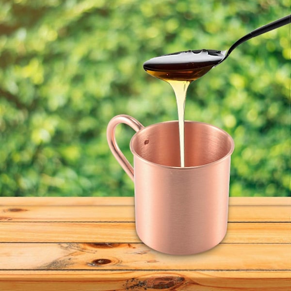 Ren Kopparmugg Solid Slät Utan Inre Foder För Cocktail Kaffe Öl Mjölk Vatten Kopp Hem Bar