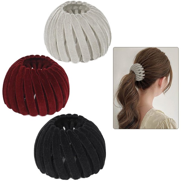 3pcs Bird's Nest Barrette Hair Accessories for Women and Girls