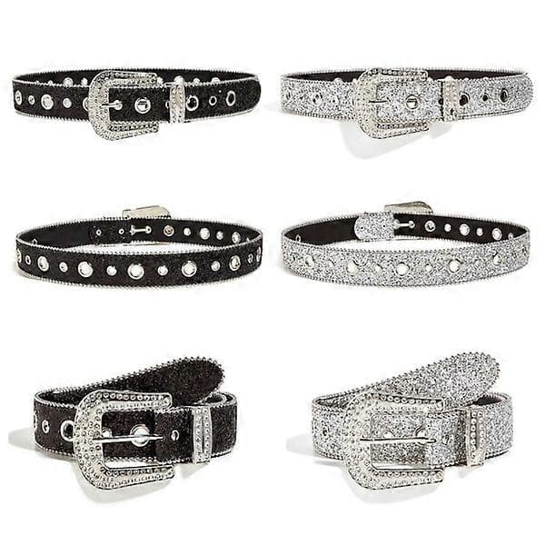 Rhinestone Belte Midjebånd Black