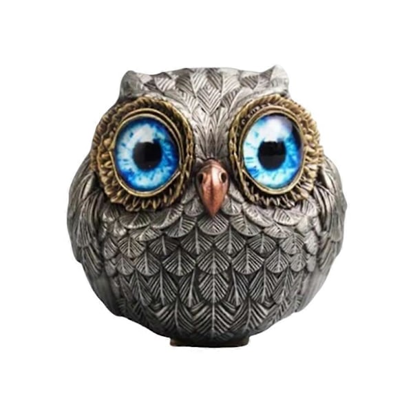 Retro Pöllö Sisustus Figuurit Hyllykoriste Blue