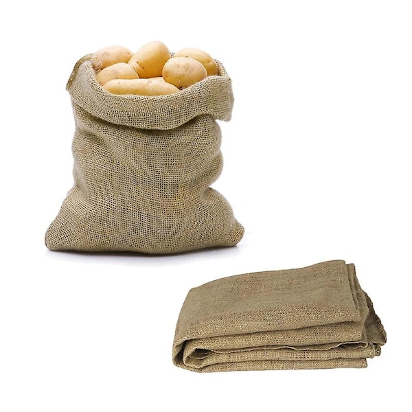 Kaffe Potatis Juteväv Säcksäckar Barnlek Race Frö Förvaringspåsar Skörd Förvaringspåse Sandsäck Hushållsförpackningsverktyg 2pcs 100x60cm