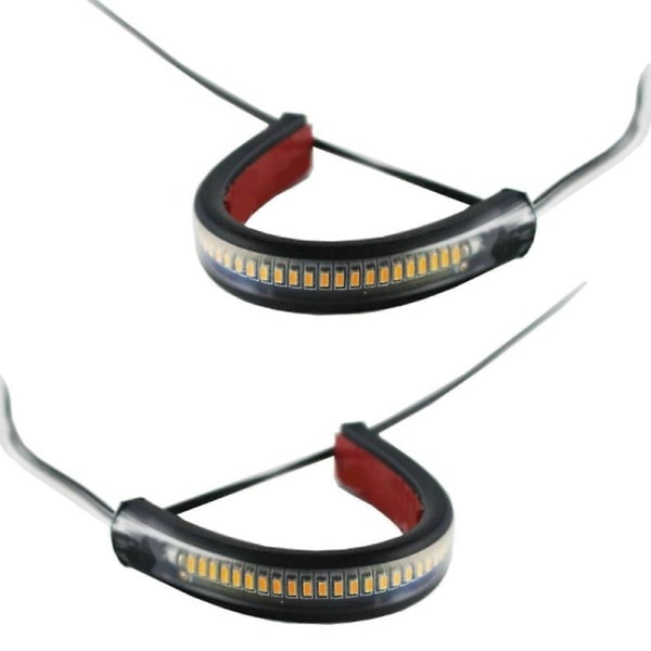 Motorcykel LED-gaffelblinkers Drl-varningsljus