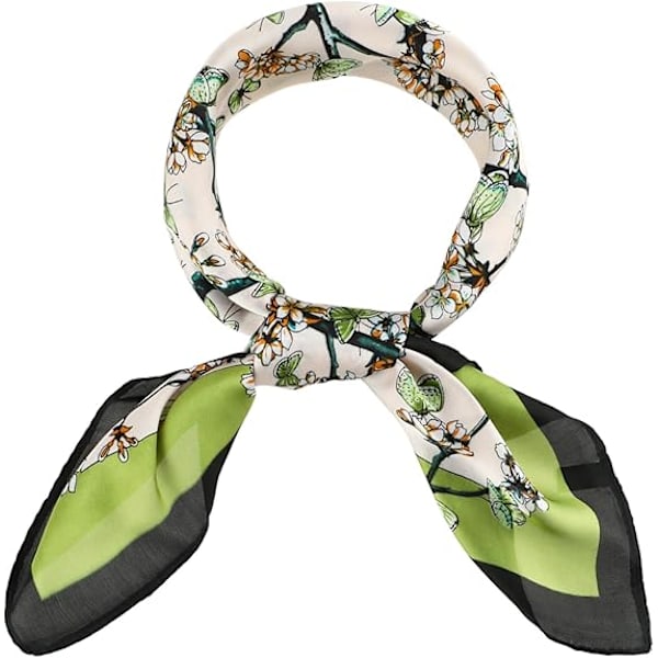 Sidenkänsla Halsduk, Lätt Silkesduk för Kvinnor, Handväska Halsduk, Kvadratiska Halsdukar i Satin för Väska Hårscarfs Present