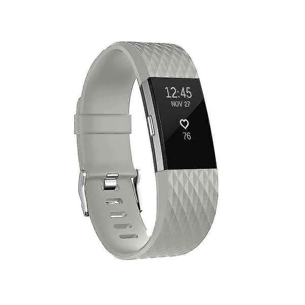 Diamantmønstret rem til Fitbit Charge 2, 10,5x8,5 cm Light Grey