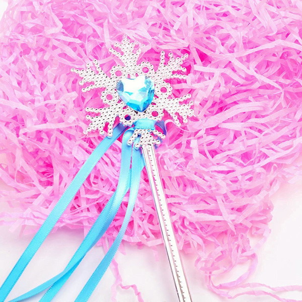 Prinsessa Elsan Kruunu Tiara ja Taikasauvasetti - Hopea Sydän Koru Pukeutumisvarusteet Taaperoille ja Pienille Tytöille Cosplay purple
