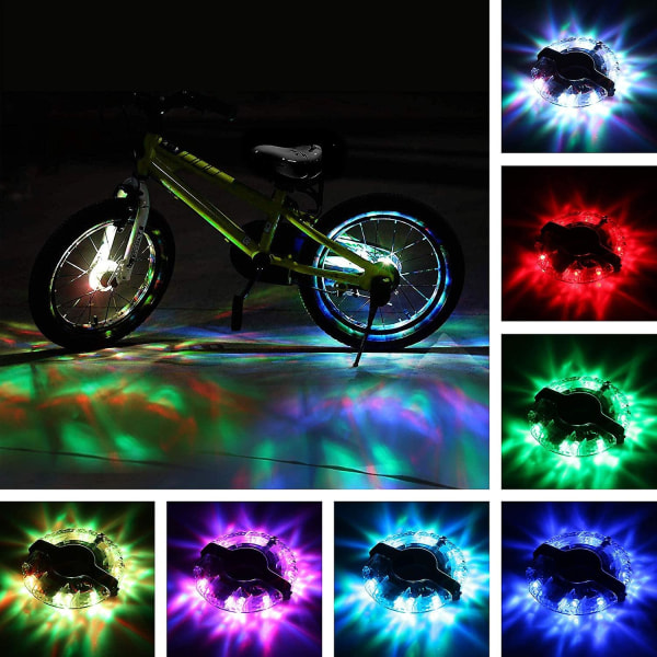 Uppladdningsbara cykelhjulsnavlampor Vattentäta led cykelekerlampor Cykelsäkerhetsvarningsdekorationslampa för barn