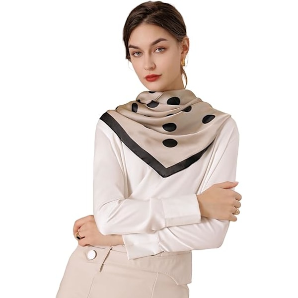 Sjal for kvinner Silkeliknende Paisley Bandanas Satin Hijab Hodeplagg Lett Dame Hals Wrap Jenter Sjal