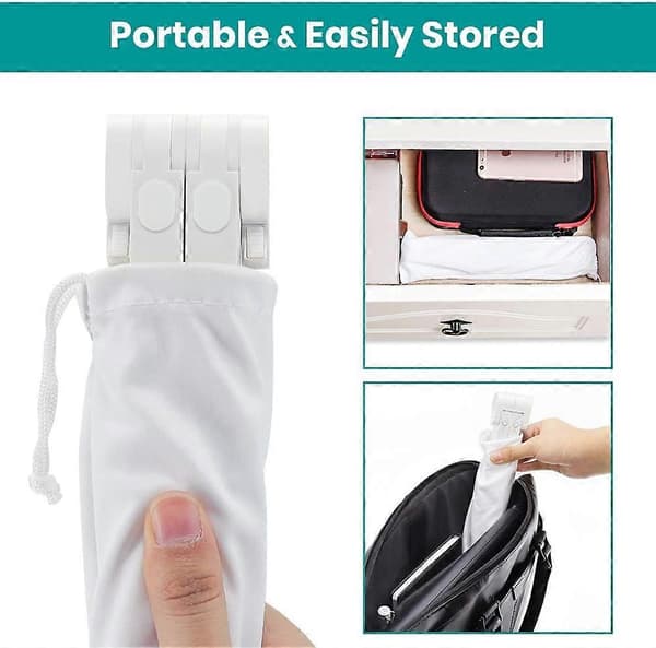 Laptop Stand til Skrivebord, Ergonomisk Ventileret Justerbar Laptop Riser, Foldbar Laptop Stand Holder