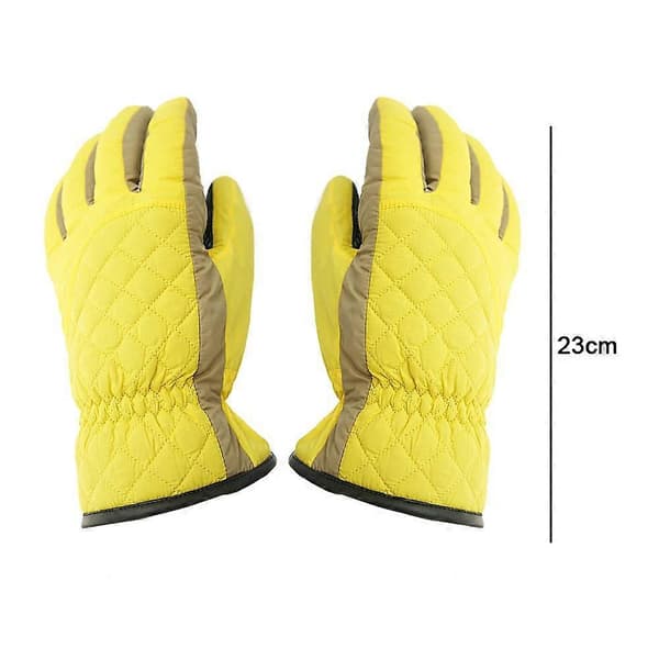 Dame Mesh Simple Vinter Skihandsker Vandtætte Varme Vindtætte Yellow