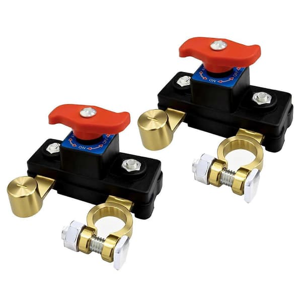 Bilbatteri afbryder strømafbryder tyverisikring kill switch hurtig afbrydelse til autocamper båd lastbil auto 12V/24V 2pcs