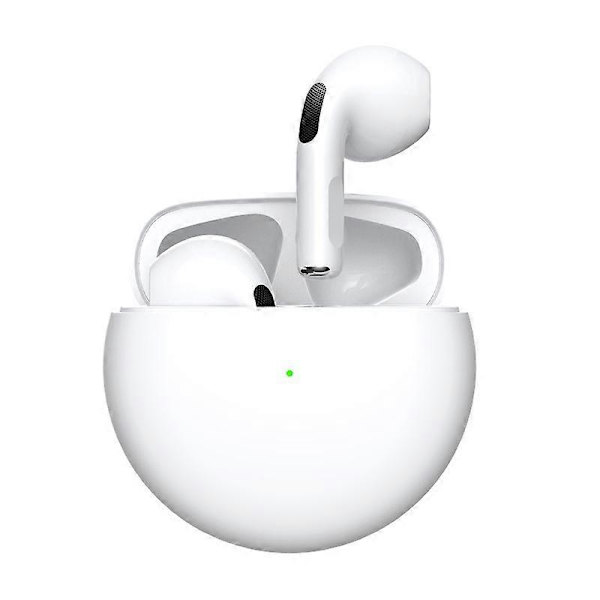 Pro6 TWS Trådlösa Hörlurar med Mikrofon Bluetooth Öronproppar Sport Löpning Öronproppar för Apple iPhone Xiaomi Pro6 Hörlurar White