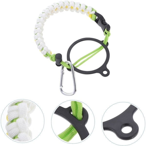 1 st kopparrep handrep campingarmband vattenflaska överlevnadsrem överlevnadsreparmband karbinhake rem rep bärrem vatten White