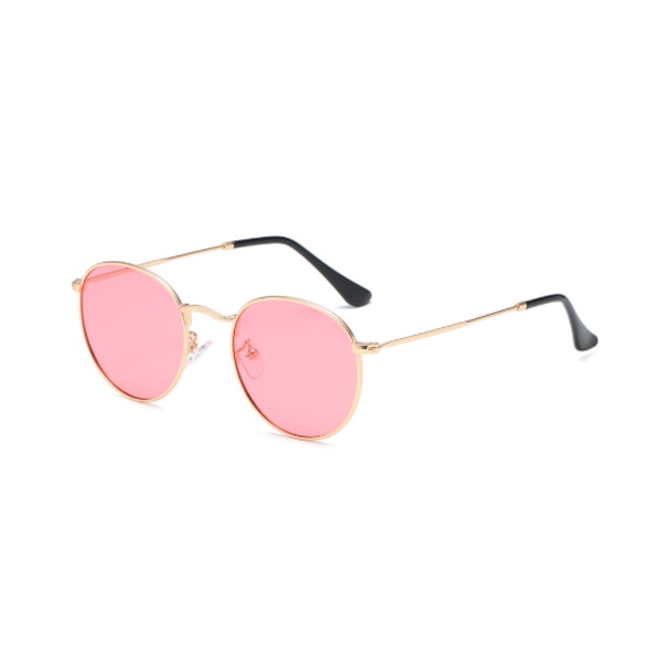 Pyöreät Hippi-Lasit Retro Rose Gold Kehykselliset Aurinkolasit Makeat Värit Vintage Lasit Ihanat Katukuvaus Party Lasit Teini-Tytöille Naisille Pink