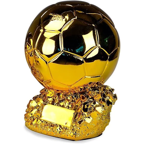 Ballon d'Or Resin Trophy - Fotbollsfans Memorabilia och Souvenir för Fotbollsmatcher 25CM