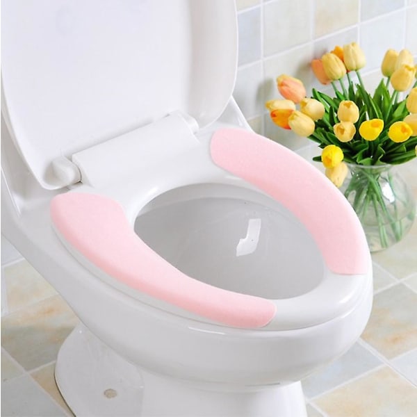 4 par Toalettlocksöverdrag Tvättbara Varm toalettsitsdyna Toalettsitsöverdrag Tvättbara