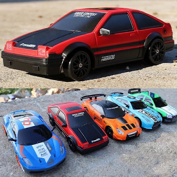 HaKeLai 2.4G Hög Hastighet Drift RC Bil 4WD Leksak Fjärrkontroll AE86 Modell GTR Fordon Bil RC Racing Bilar Leksak för Barn Julgåvor Bugatti W-1B