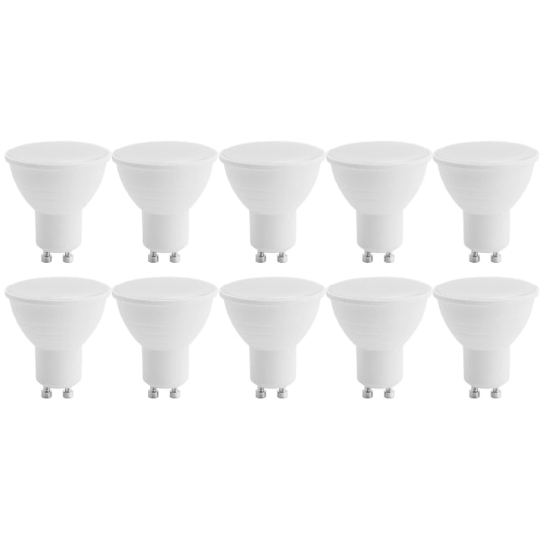 LED GU10 Spotlys, 5W varm hvit 3000K (tilsvarer 50W halogen) Energibesparende glødepære, 400lm 120 ° stråle ikke dimmbar, 10 stk