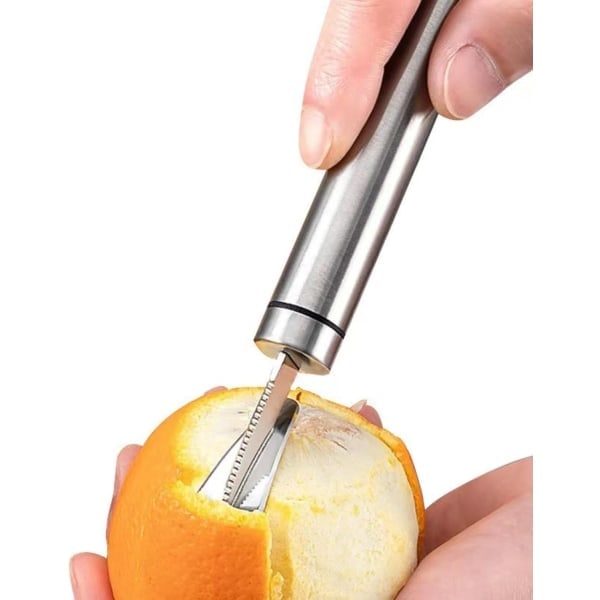 Appelsin skræller i rustfrit stål