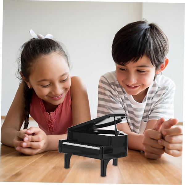 Kreativ barn piano spargris (svart) söt spargris myntförvaringsburk kreativ spargris musikaliska spargrisar