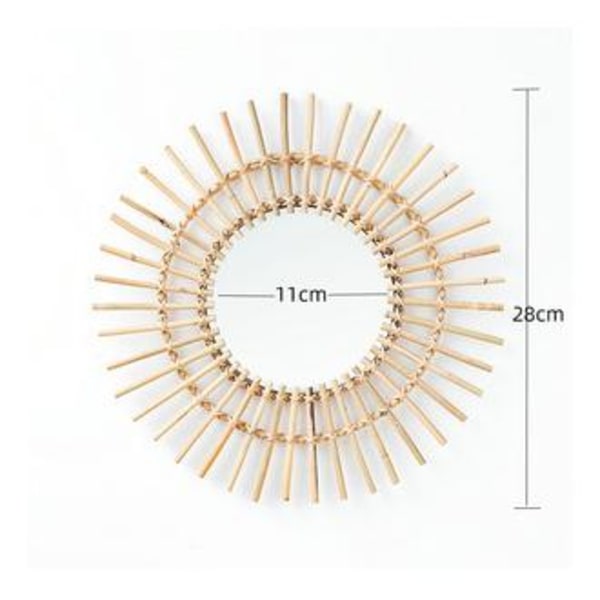 Beige Spärrhake Hängande Nattspegel Diameter 28 cm