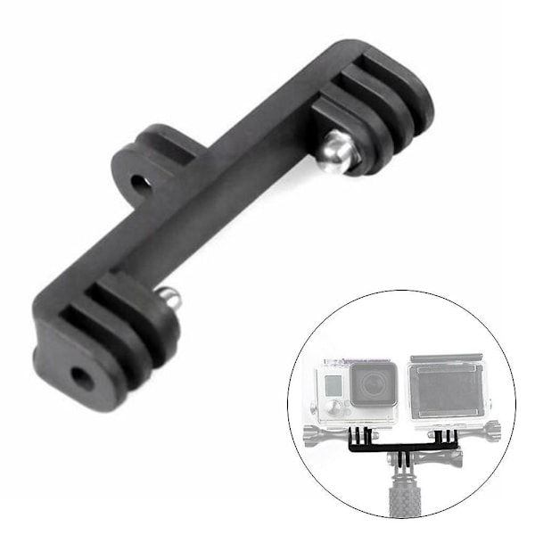Dubbelt Monteringsfäste Bryggadapter Hjälm Monopod för GOPRO Kamera Hero